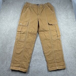 Vans Cargo Pants Elastic Waist‎ Utility Pockets Golden Mustard Women's Size XL